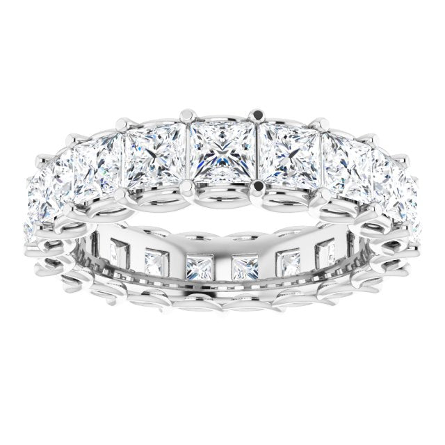 3.78 ct. Princess Diamond Double Trellis Eternity Band-VIRABYANI